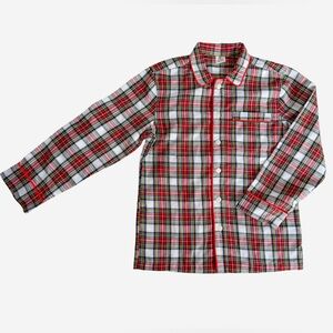 Plaid Kids Holiday Pajama Top